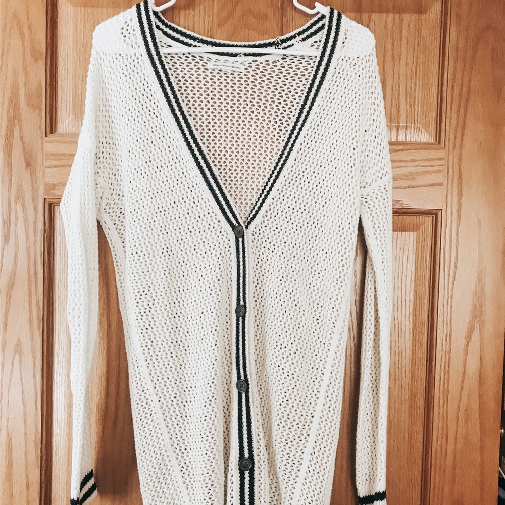 White cardigan